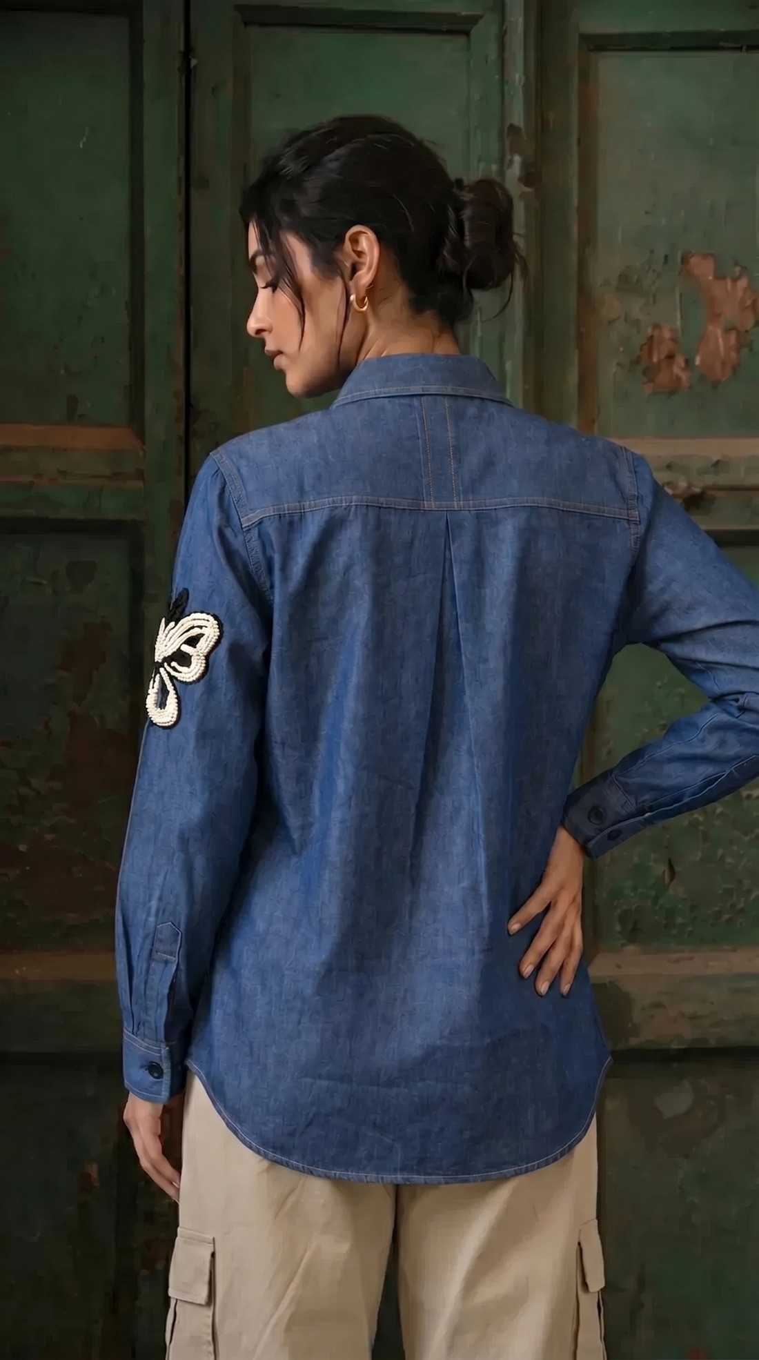 The 3D Tape-Work Denim Shirt